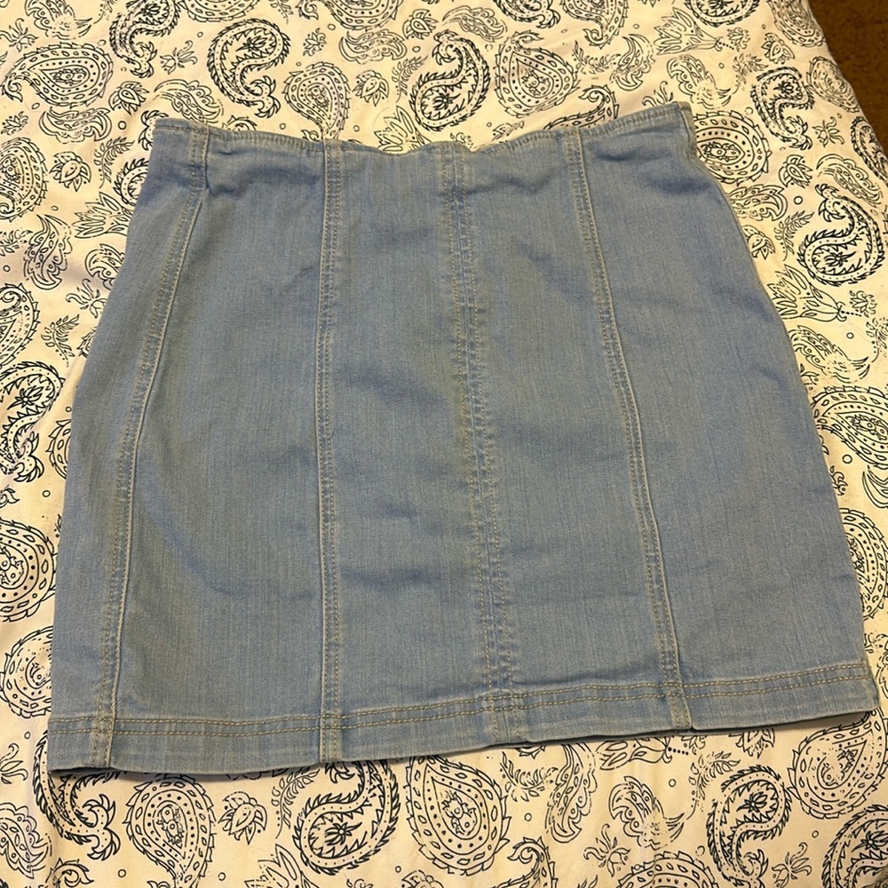 Pacsun mini denim skirt with zipper, stretch